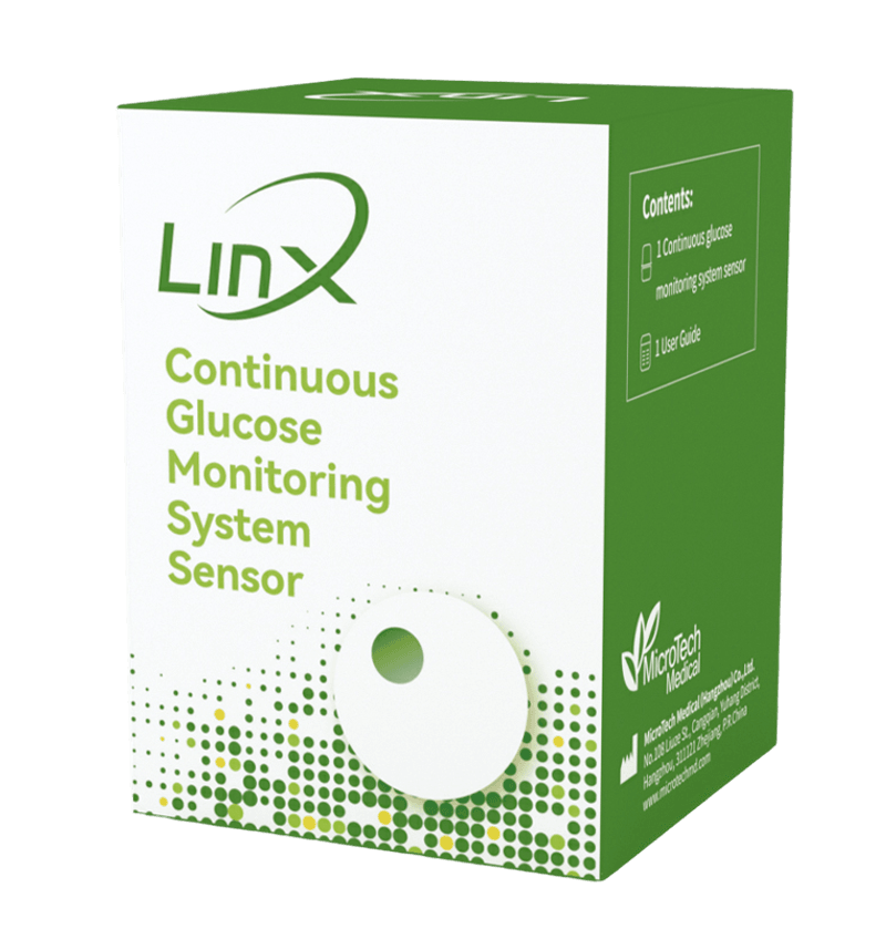 LinX CGM sensor packaging