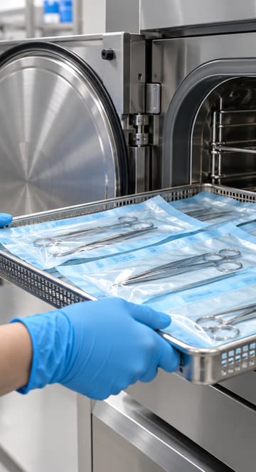 Loading instruments into a pouch